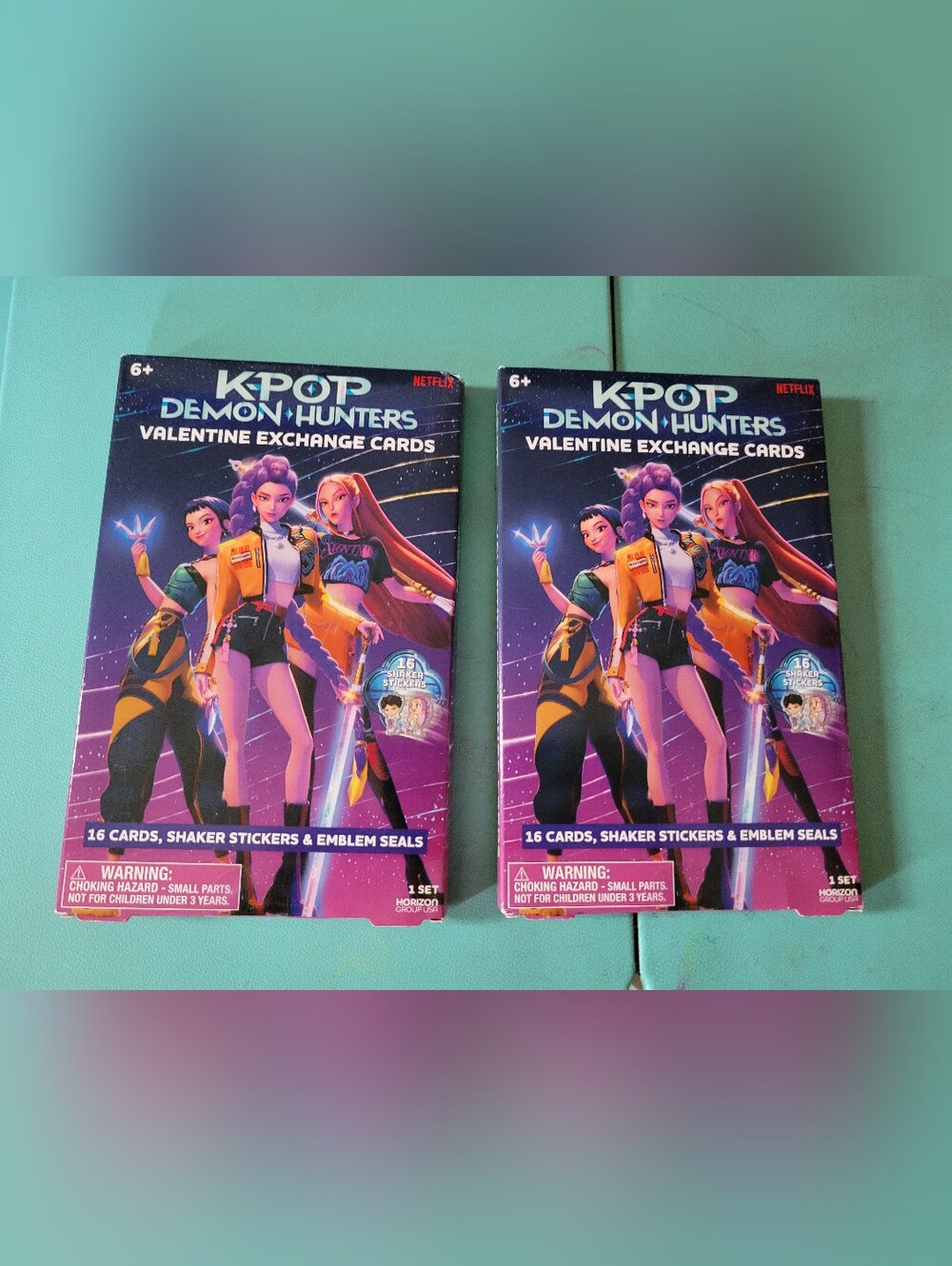 KPop Demon Hunters, Valentine's Day Classroom Exchange Cards w/Stickers, 2 Boxes